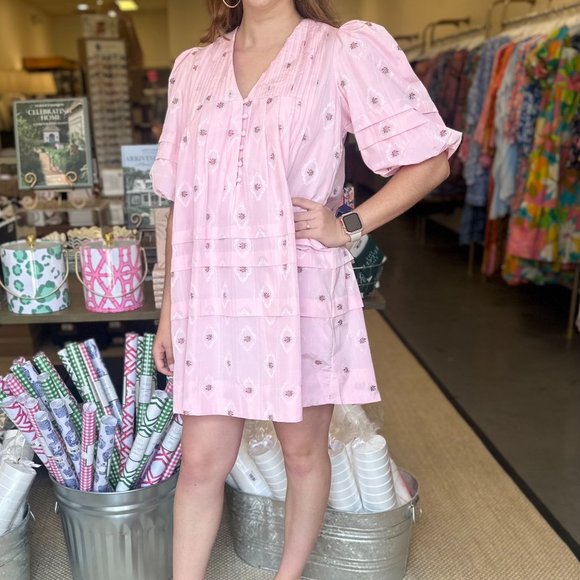 HUNTER BELL Dresses & Skirts - Hunter Bell Jenkins Dress Pink Blossom